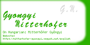 gyongyi mitterhofer business card